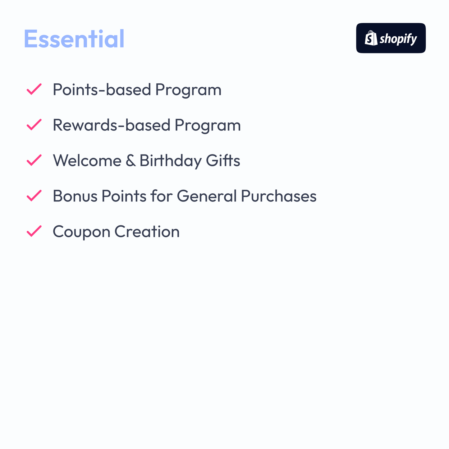 Echo Loyalty Essential Service with Shopify integration